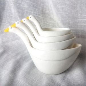 Vintage Stackable Geese Measuring Cups Set